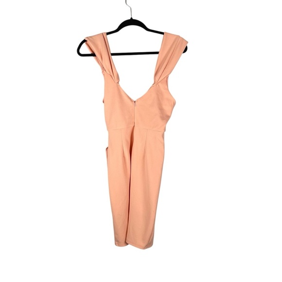 Superdown Draped Peach Sleeveless Ruched Bodycon Mini Dress Size XS - Picture 8 of 8